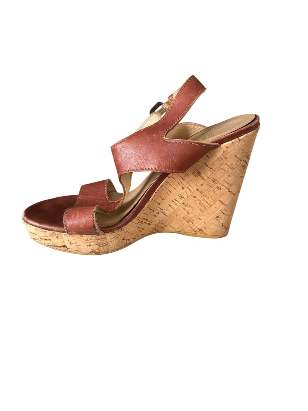 Stuart Weitzman Wedge Sandals Heels Size 7.5 M